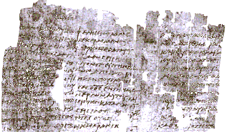 Papyrus 13 text; click picture for explanation of this mss.