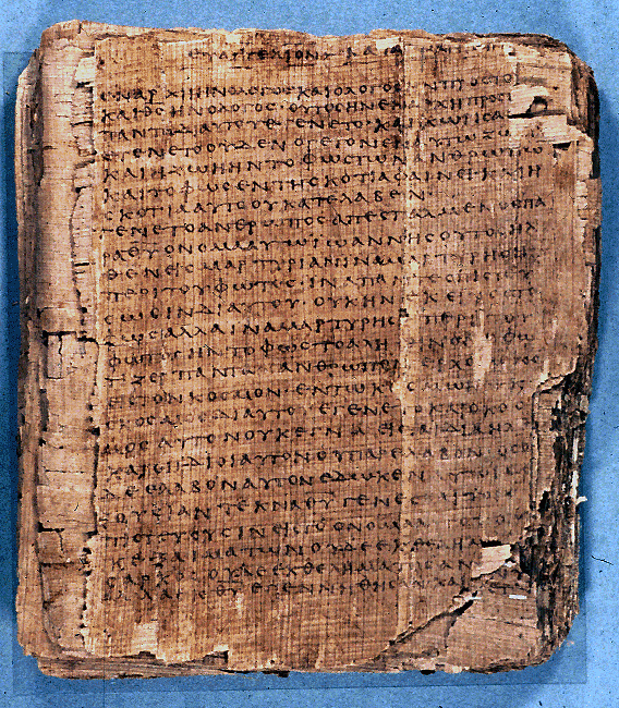 Papyrus 66 text; click picture for explanation of this mss.
