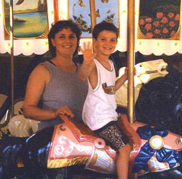 Fun on the Shelby Carrousel in the city park