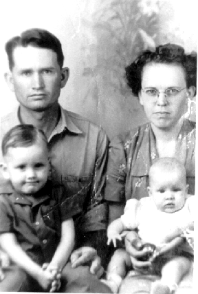 Mother, Daddy, Lorin, Lynelle -- late 1940s